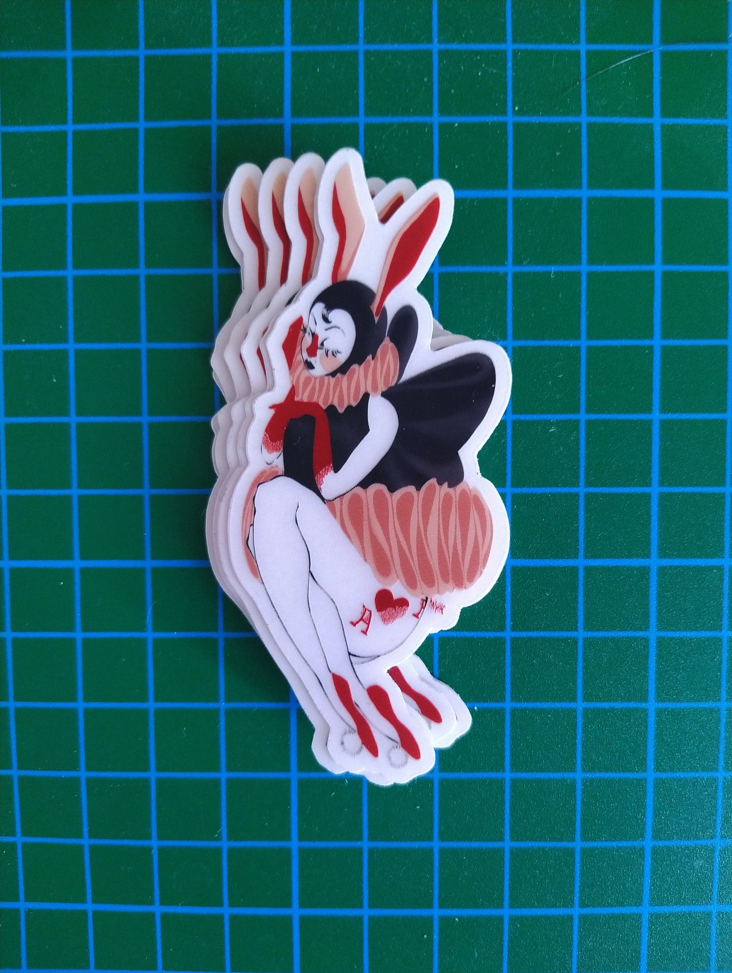 'Ace of Hearts' Clear Sticker